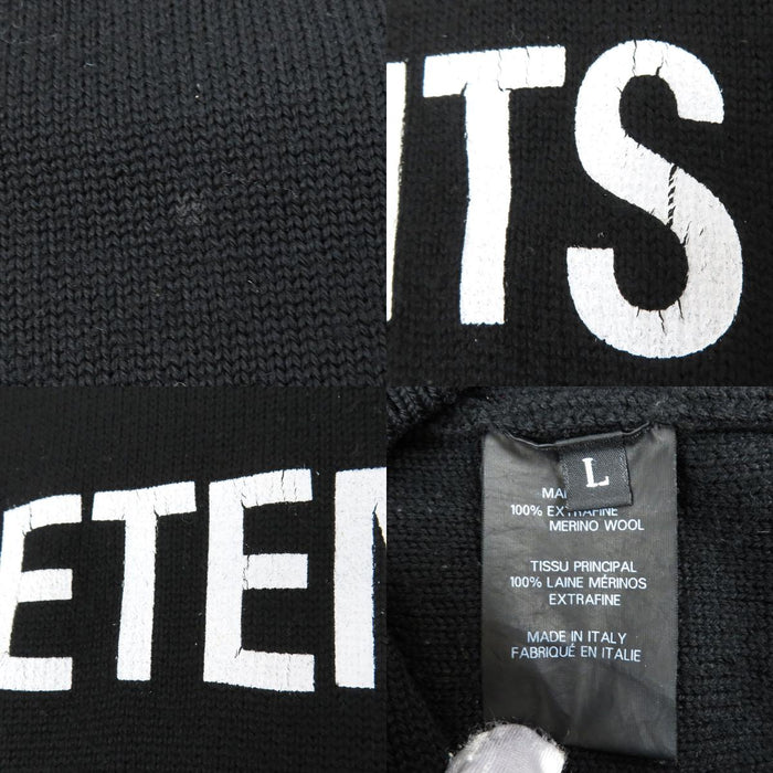 VETEMENTS 
VETEMENTS ウール 
ロゴ プリント ニット