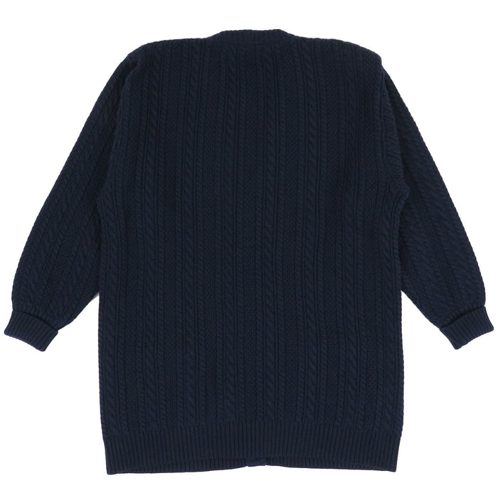 CELINE 
ケーブルニット ゴールドカラー金具 
ヴィンテージ ウール カーディガン