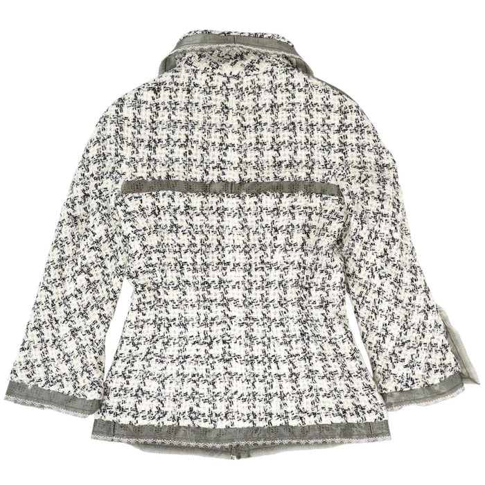 CHANEL 
COCO CC ココボタン レース 09P 
ココマーク シルク ツイード ジャケット