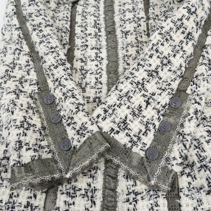 CHANEL 
COCO CC ココボタン レース 09P 
ココマーク シルク ツイード ジャケット