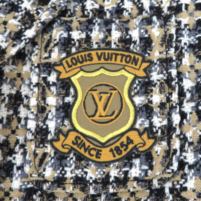 LOUIS VUITTON 
LVサークル ワッペン エンブレム 
モノグラム ツイード ジャケット