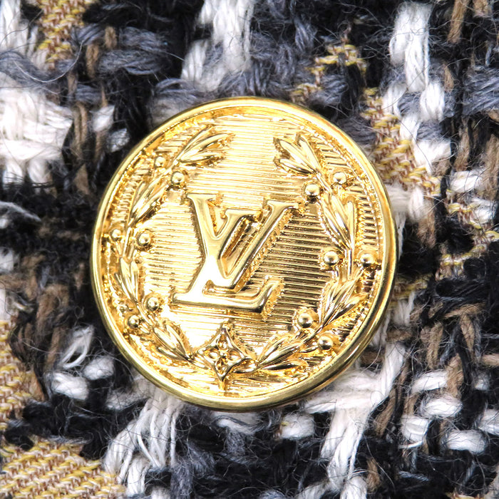 路易威登  
LV圓形徽章標誌  
經典花紋斜紋軟呢夾克