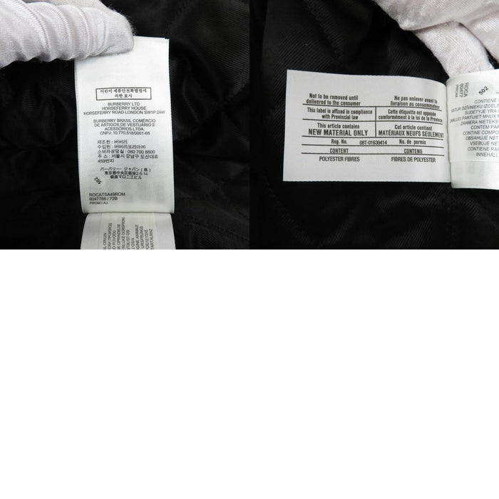 BURBERRY 
ウール ライン 
ロゴ エンブロイダリー 中綿 スタジャン