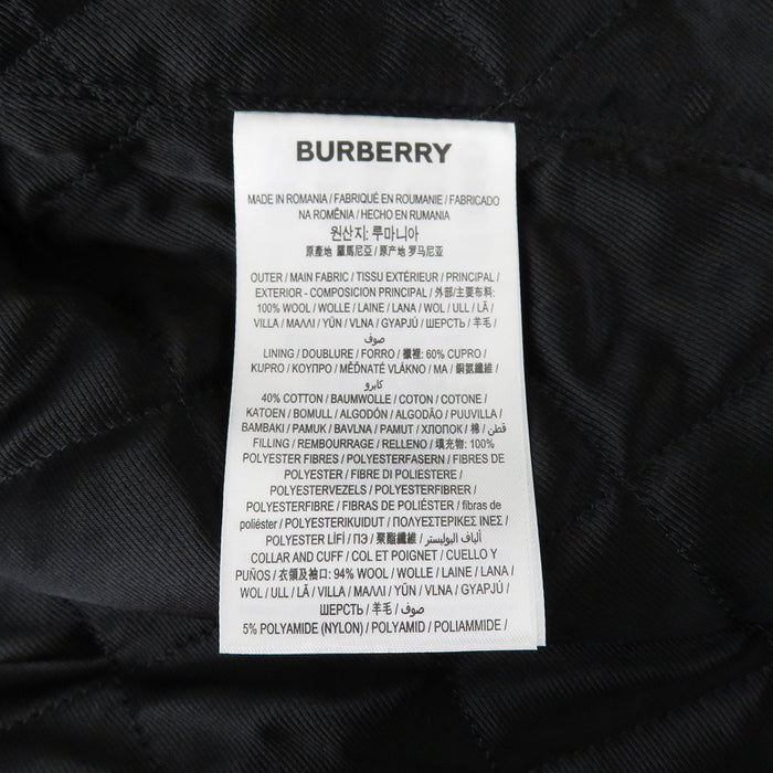 BURBERRY 
ウール ライン 
ロゴ エンブロイダリー 中綿 スタジャン