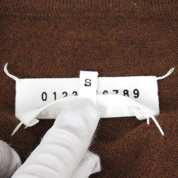 MARTIN MARGIELA  
V領 羊毛 皮革  
肘部補丁 開襟衫