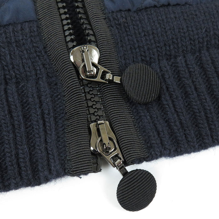 MONCLER 
ワッペン ニット ハイネック ジップアップ アルパカ混 
MAGLIA TRICOT CARDIGAN ダウン 切替 カーディガン