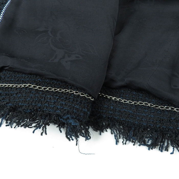 CHANEL 
COCO CC ココボタン フリンジ コットン混 ナイロン混 13C 
ココマーク ツイード ジャケット