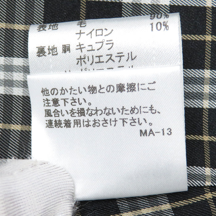 BURBERRY 
BLUE LABEL ウール 裏地チェック柄 
ブルーレーベル ピーコート