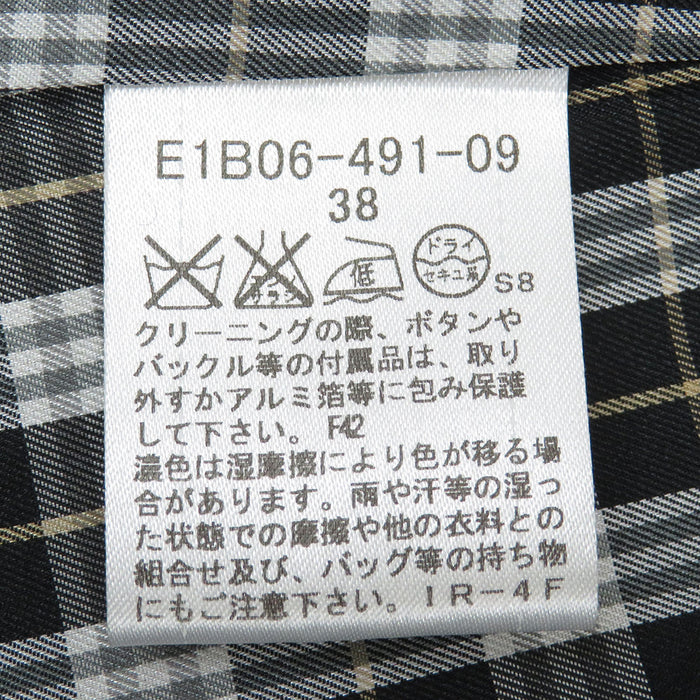 BURBERRY 
BLUE LABEL ウール 裏地チェック柄 
ブルーレーベル ピーコート