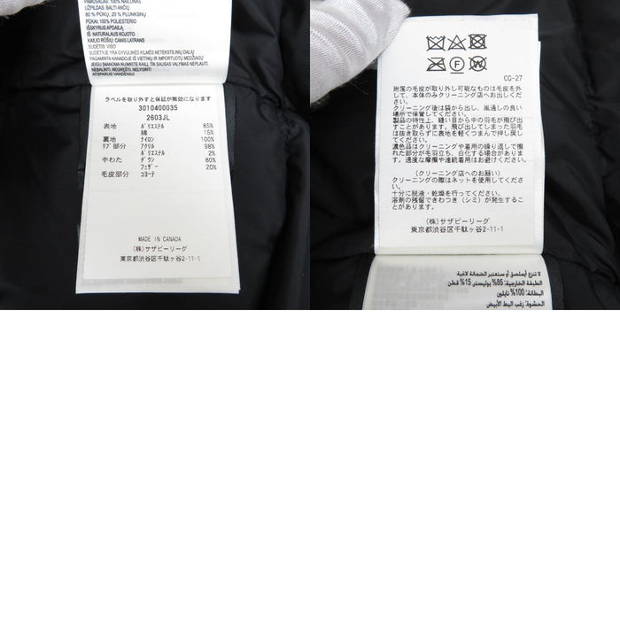 CANADA GOOSE 
Patch logo cappuccio in coyote 
BRONTE giacca imbottita con pelliccia