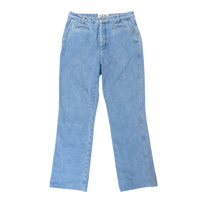 LOEWE 
ストレート コットン 
ロゴパッチ デニムパンツ