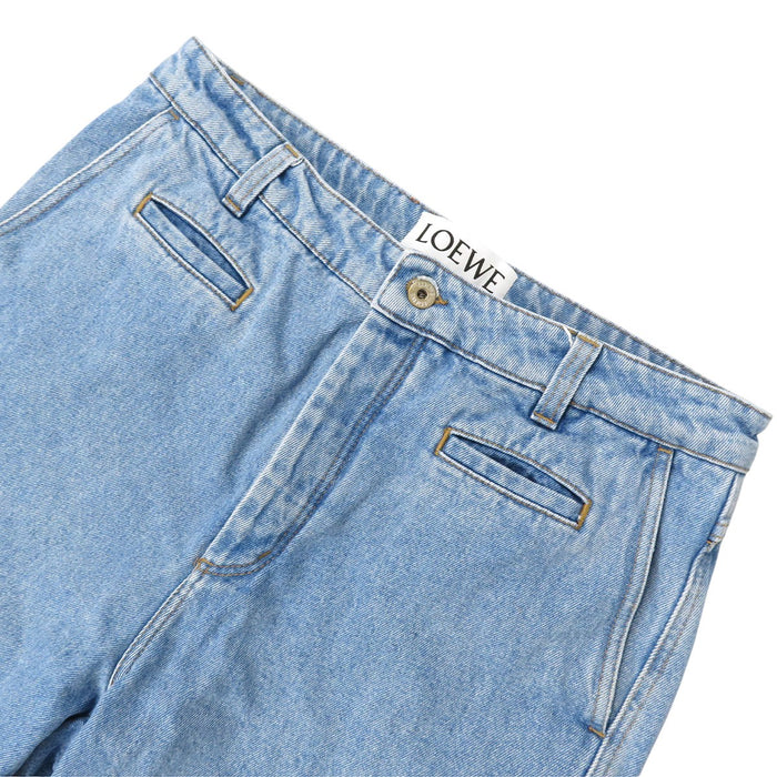 LOEWE 
ストレート コットン 
ロゴパッチ デニムパンツ