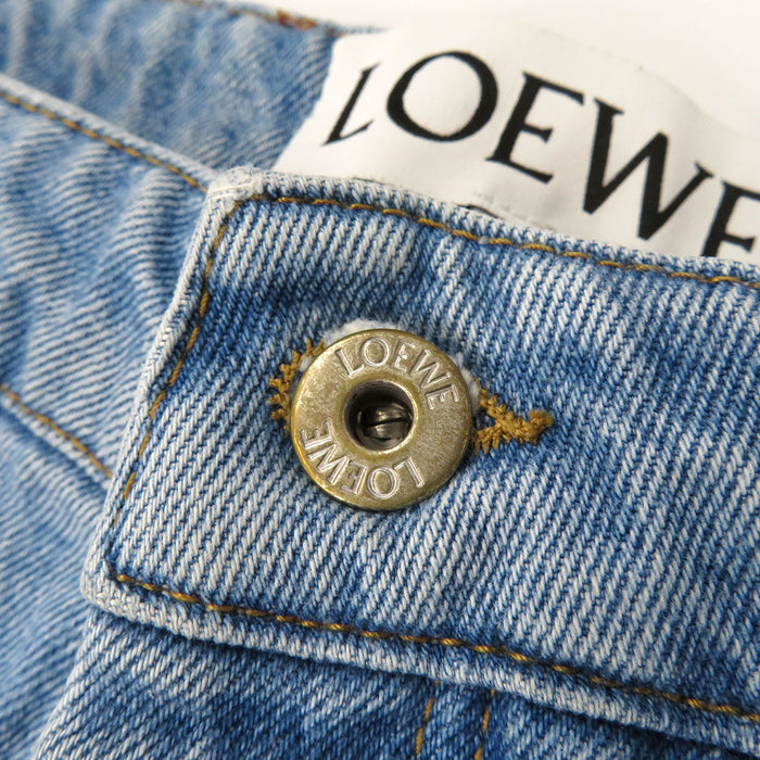LOEWE 
ストレート コットン 
ロゴパッチ デニムパンツ