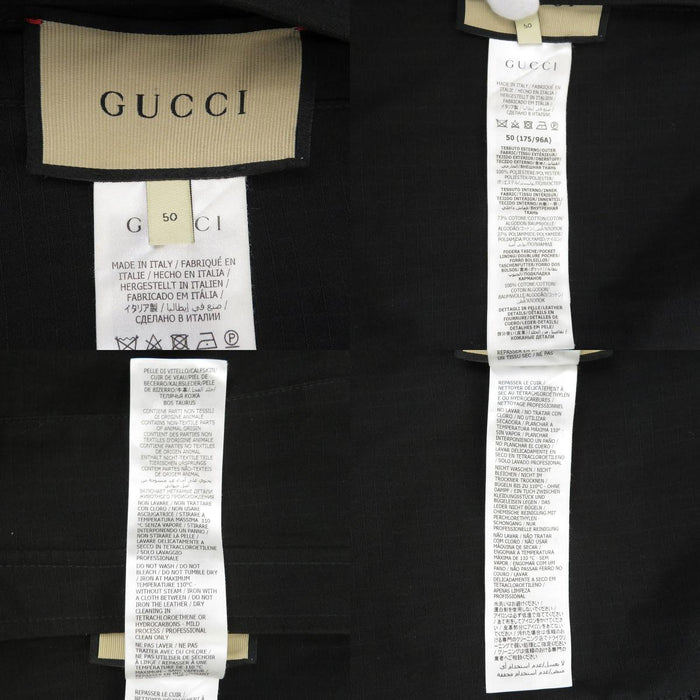 GUCCI
Giacca reversibile in nylon ripstop GG con patch in pelle e motivo all-over