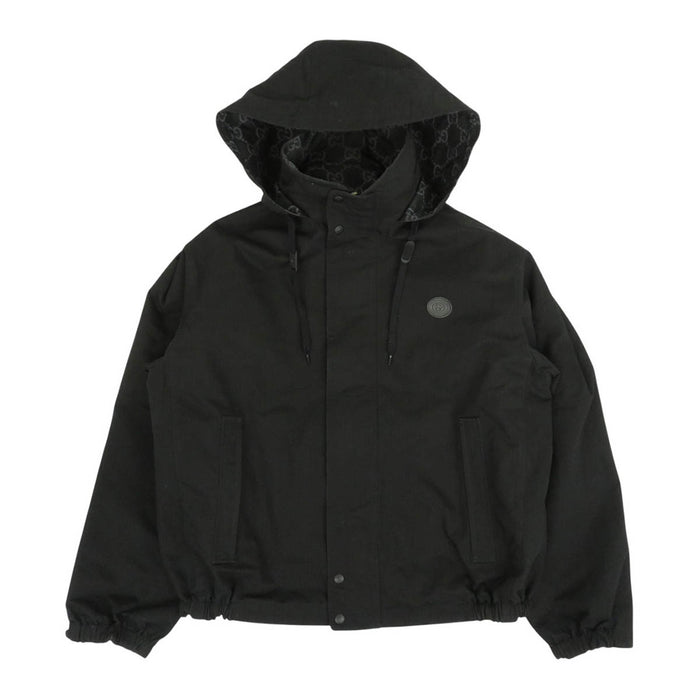 GUCCI
Giacca reversibile in nylon ripstop GG con patch in pelle e motivo all-over