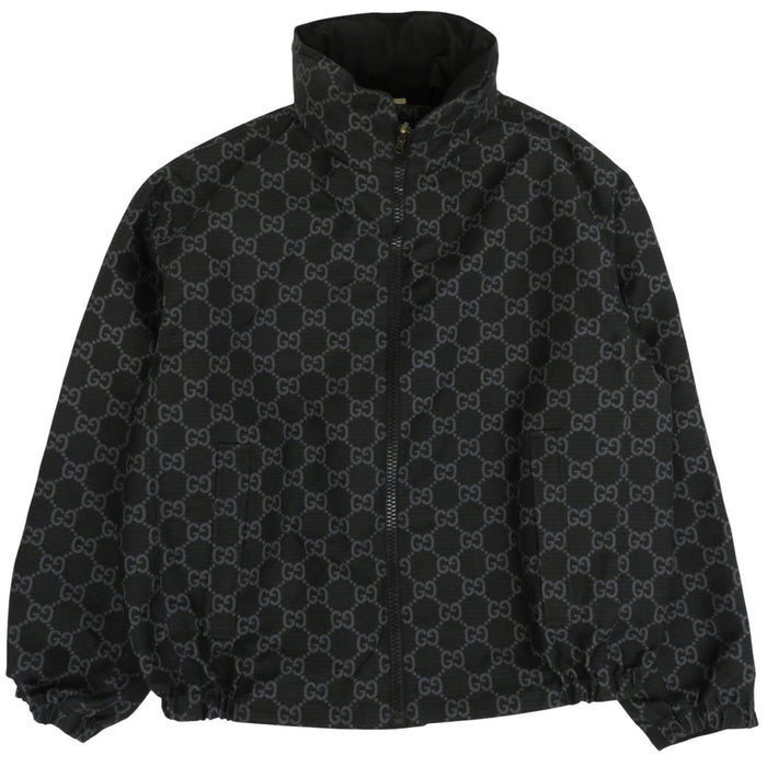 GUCCI
Giacca reversibile in nylon ripstop GG con patch in pelle e motivo all-over