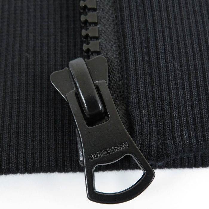 BURBERRY 
スウェット コットン 
ロゴ プリント ジップアップ フーディ