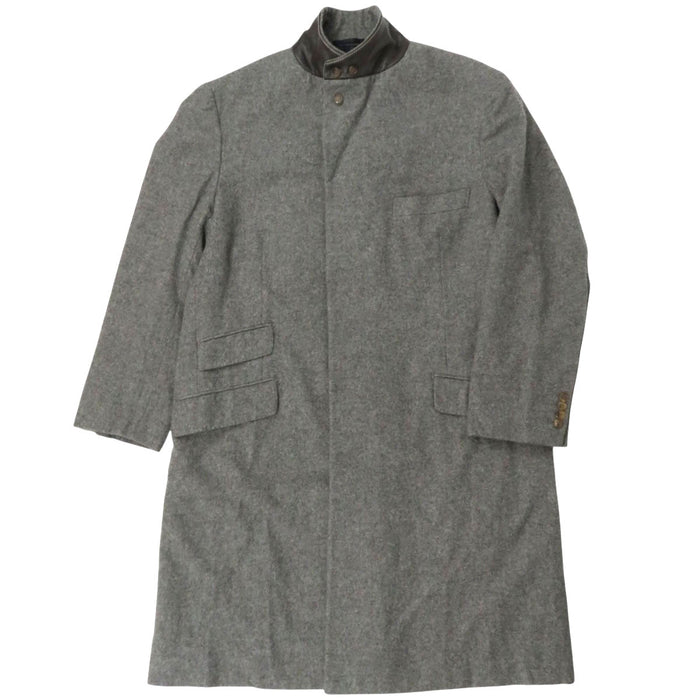 HERMES 
スタンドカラー 
カシミヤ チェスター コート