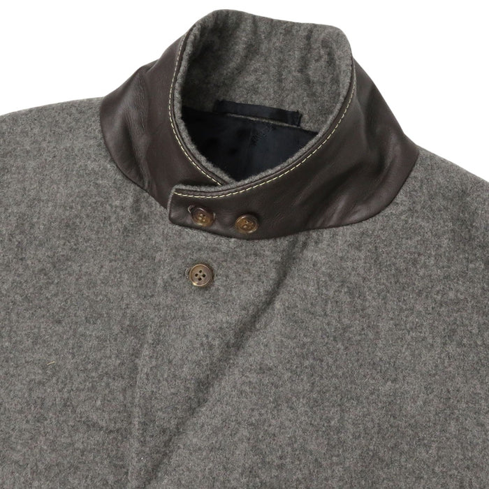 HERMES 
スタンドカラー 
カシミヤ チェスター コート