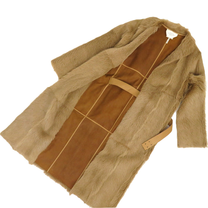 HERMES 
キッドスキン ベルト 
ベルテッド ファー コート