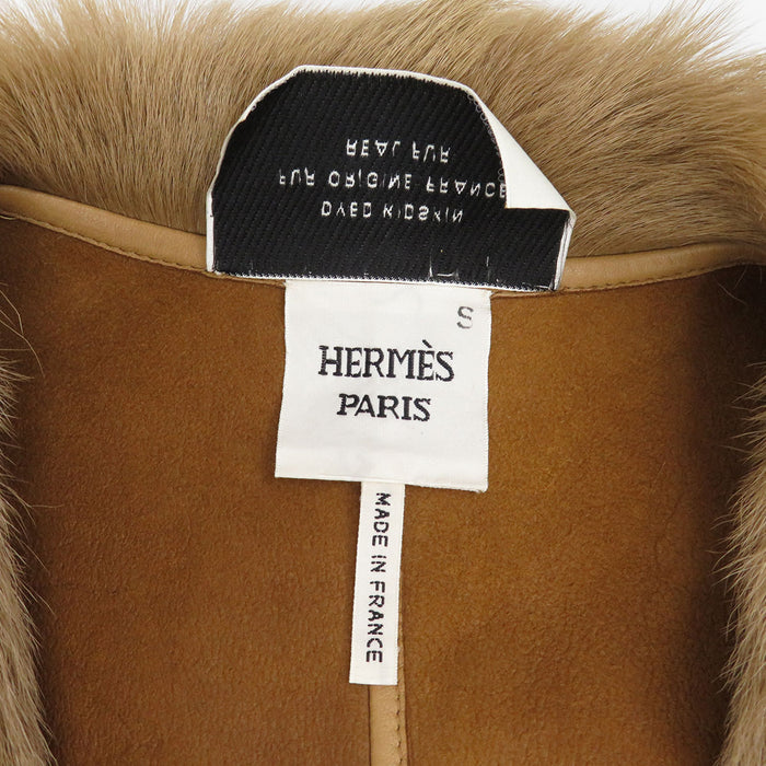 HERMES 
キッドスキン ベルト 
ベルテッド ファー コート