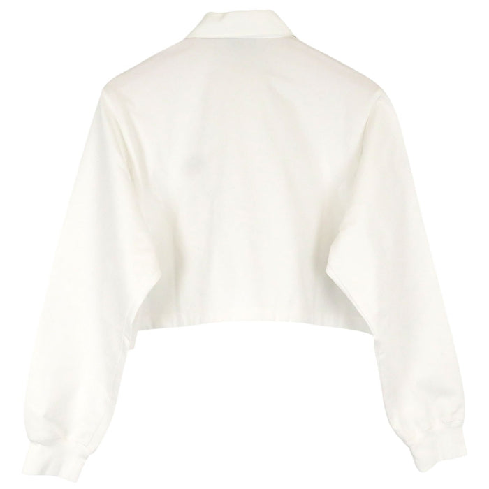 PRADA 
クロップド コットン 
ロゴ エンブロイダリー ジャージー ポロシャツ