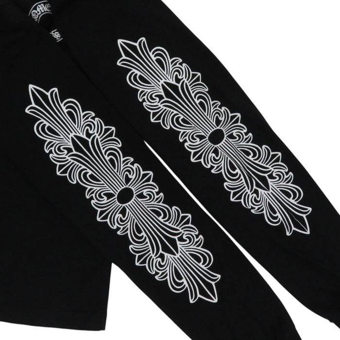 CHROME HEARTS 
CH Croce Floreale Cotone 
Maglietta a maniche lunghe con stampa Ferro di Cavallo