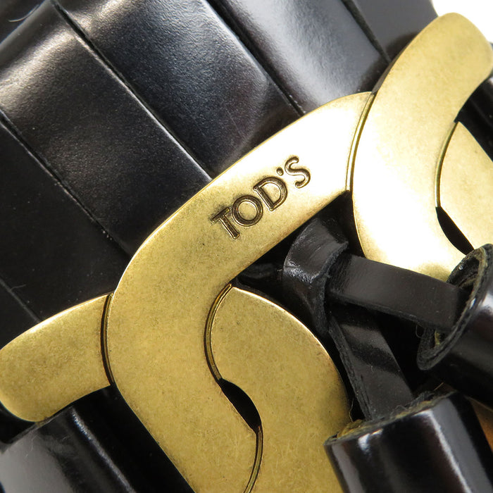 TOD’S 
ケイト フリンジ レザー 
KATE タッセル ローファー