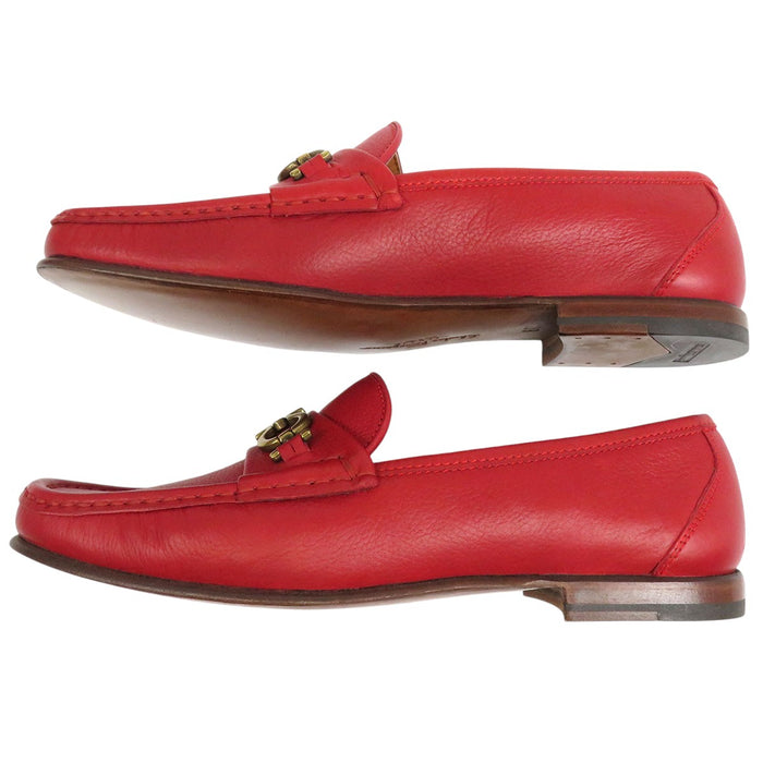 Salvatore Ferragamo 
レザー ゴールドカラー金具 
ガンチーニ モカシン