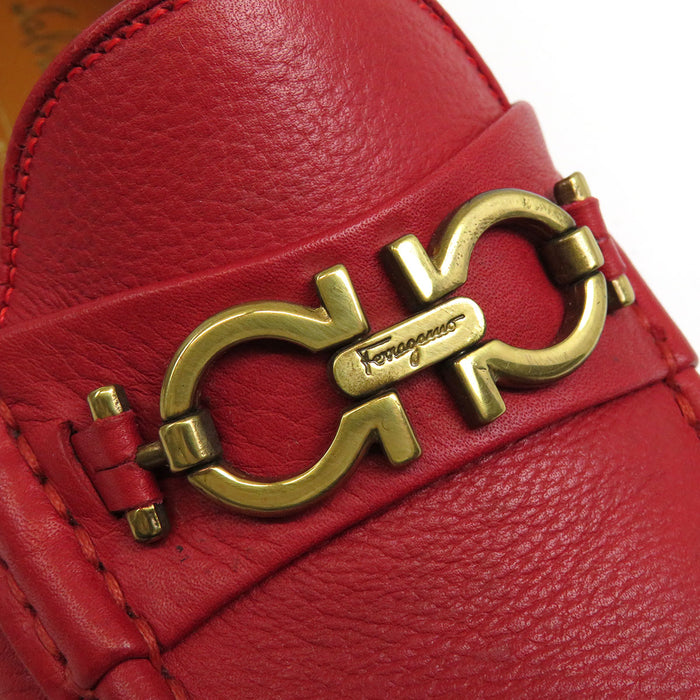 Salvatore Ferragamo 
レザー ゴールドカラー金具 
ガンチーニ モカシン