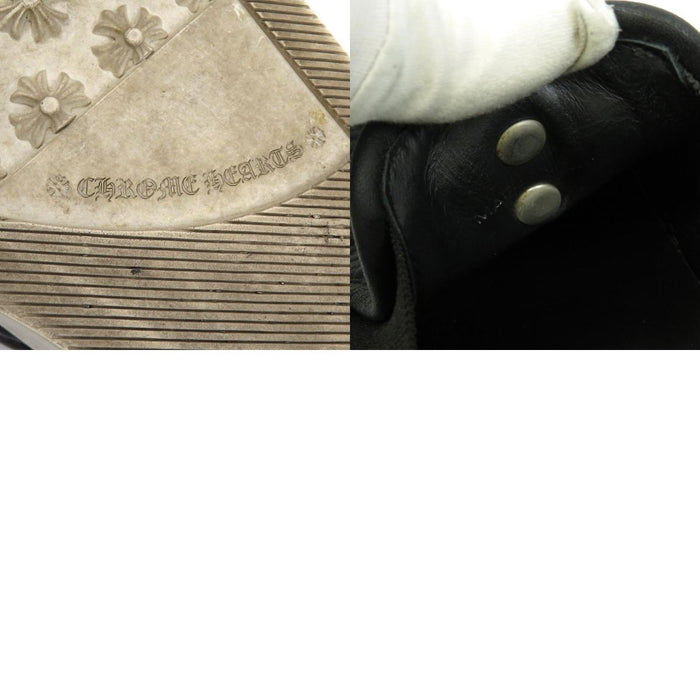 CHROME HEARTS 
SLIP ON CH PLUS PATCH 
CH Plus Leather Patch Dagger Slip-On