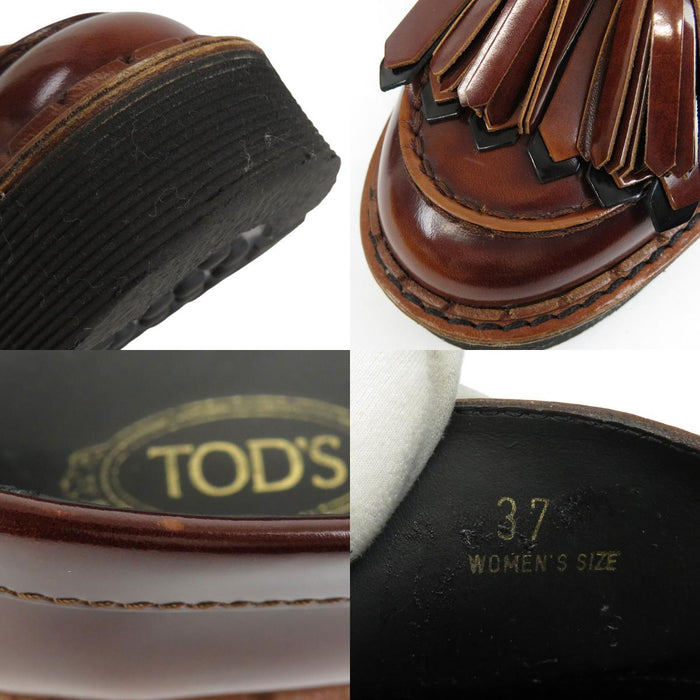 TOD’S 
ロゴ レザー 
KATE ケイト タッセル ローファー