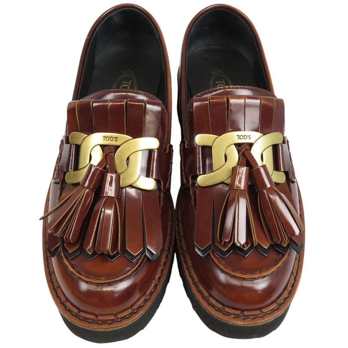 TOD’S 
ロゴ レザー 
KATE ケイト タッセル ローファー