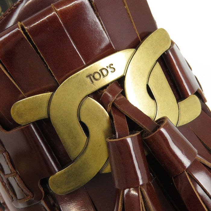 TOD’S 
ロゴ レザー 
KATE ケイト タッセル ローファー