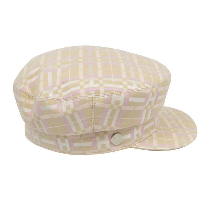 HERMES 
H柄 アッシュ コットン シルク 
ドーヴィル H キルト キャスケット