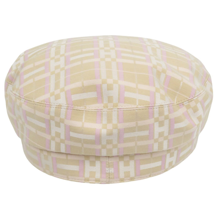 HERMES 
H柄 アッシュ コットン シルク 
ドーヴィル H キルト キャスケット