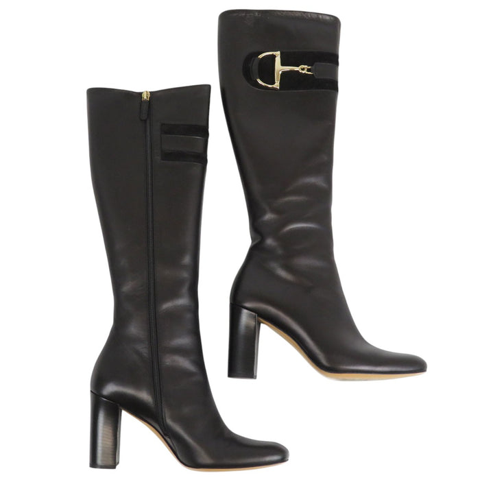 GUCCI  
皮革  
馬銜側拉鍊長靴