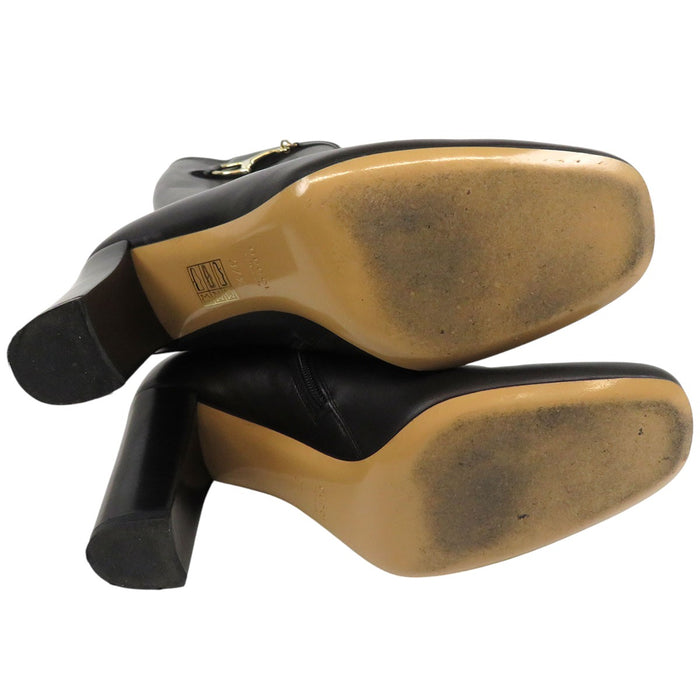 GUCCI 
レザー 
ホースビット サイドジップ ロングブーツ