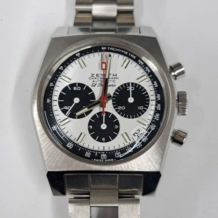 【WHOLESALES】
ZENITH 
03.A384.400/21.M384 
箱　ギャランティ　純正レザーベルト×1(使用感小)　純正尾錠×1