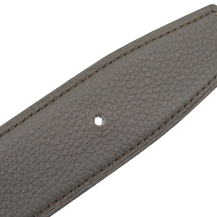 HERMES 
アッシュ B刻印 レザー シルバーカラー金具 2023年製 
H テイクオフ リバーシブル ベルト 32MM