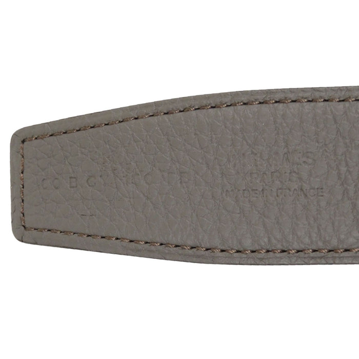 HERMES 
アッシュ B刻印 レザー シルバーカラー金具 2023年製 
H テイクオフ リバーシブル ベルト 32MM