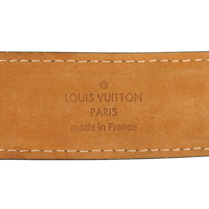 LOUIS VUITTON 
LV ロゴ レザー ゴールドカラー金具 
ダミエ トレゾール ベルト