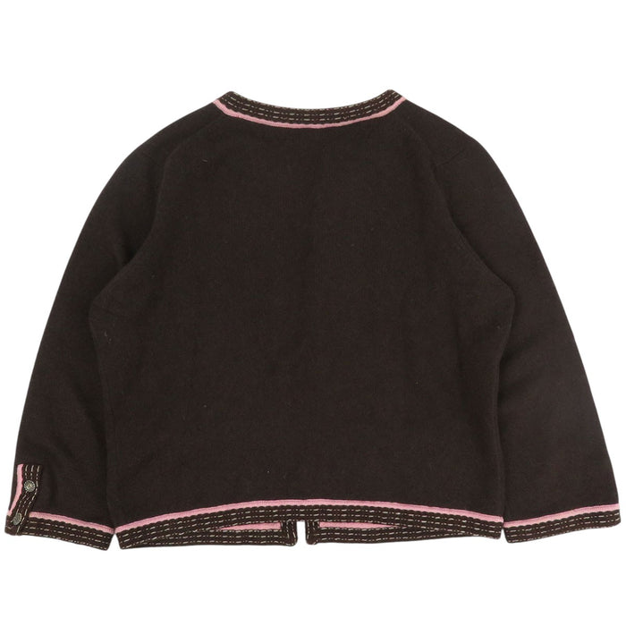 CHANEL 
05A COCO CC ココボタン ロゴ ノーカラー 
ココマーク カシミヤ カーディガン