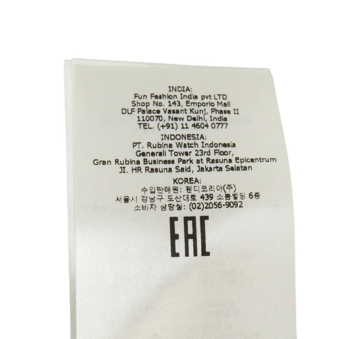 FENDI 
ウール カシミヤ 
チェック柄 ロゴ マフラー