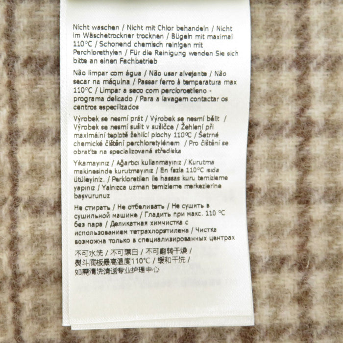 FENDI 
ウール カシミヤ 
チェック柄 ロゴ マフラー