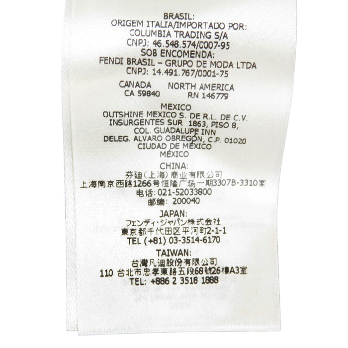 FENDI 
ウール カシミヤ 
チェック柄 ロゴ マフラー