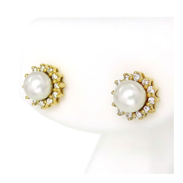 TIFFANY&Co. 
Pearl Diamond Earrings