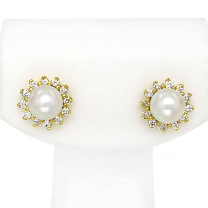 TIFFANY&Co. 
Pearl Diamond Earrings