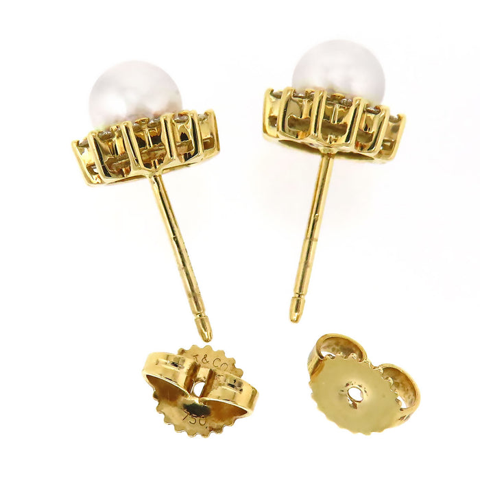 TIFFANY&Co. 
Pearl Diamond Earrings