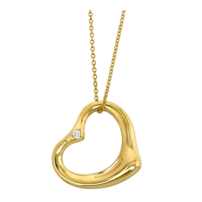 TIFFANY&Co. 
Open Heart Necklace Diamond